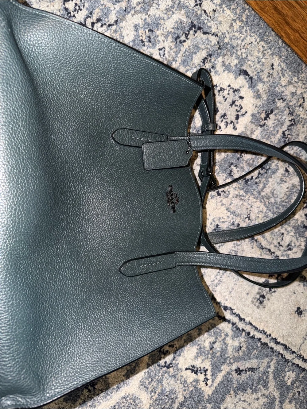 EUC COACH Charlie Carryall Crossbody Dark Green Larger Than 28 Size L: 14
